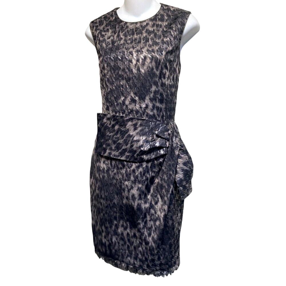 2B.Rych Metallic Houndstooth‎ Sheath Dress ~4